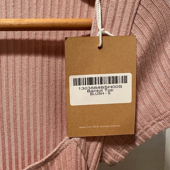 NEW! Reformation Bardot Top| Color Blush| Size S - Picture 5 of 6